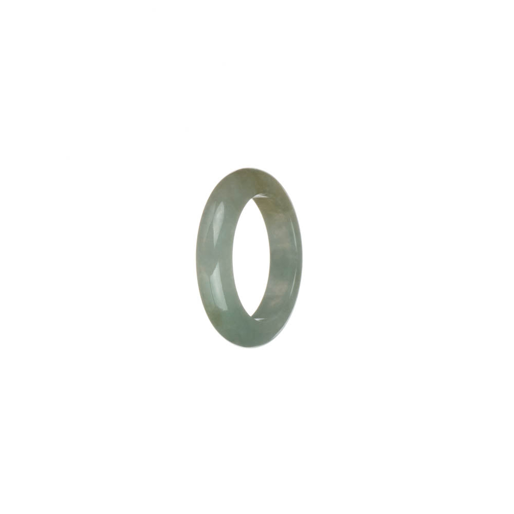 Certified Light Green with Yellow Pattern Jade Band - US 5.5
