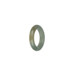 Certified Light Green with Yellow Pattern Jade Band - US 5.5