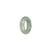 Genuine Light Green and White Jade Ring - US 5.75