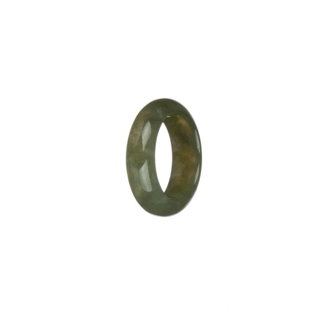 Genuine Olive Green Jade Band - US 7.75