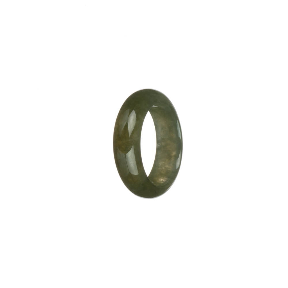 Genuine Olive Green Jade Band - US 7.75