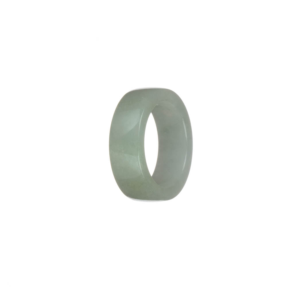Authentic Pale Green and White Jade Band - US 9