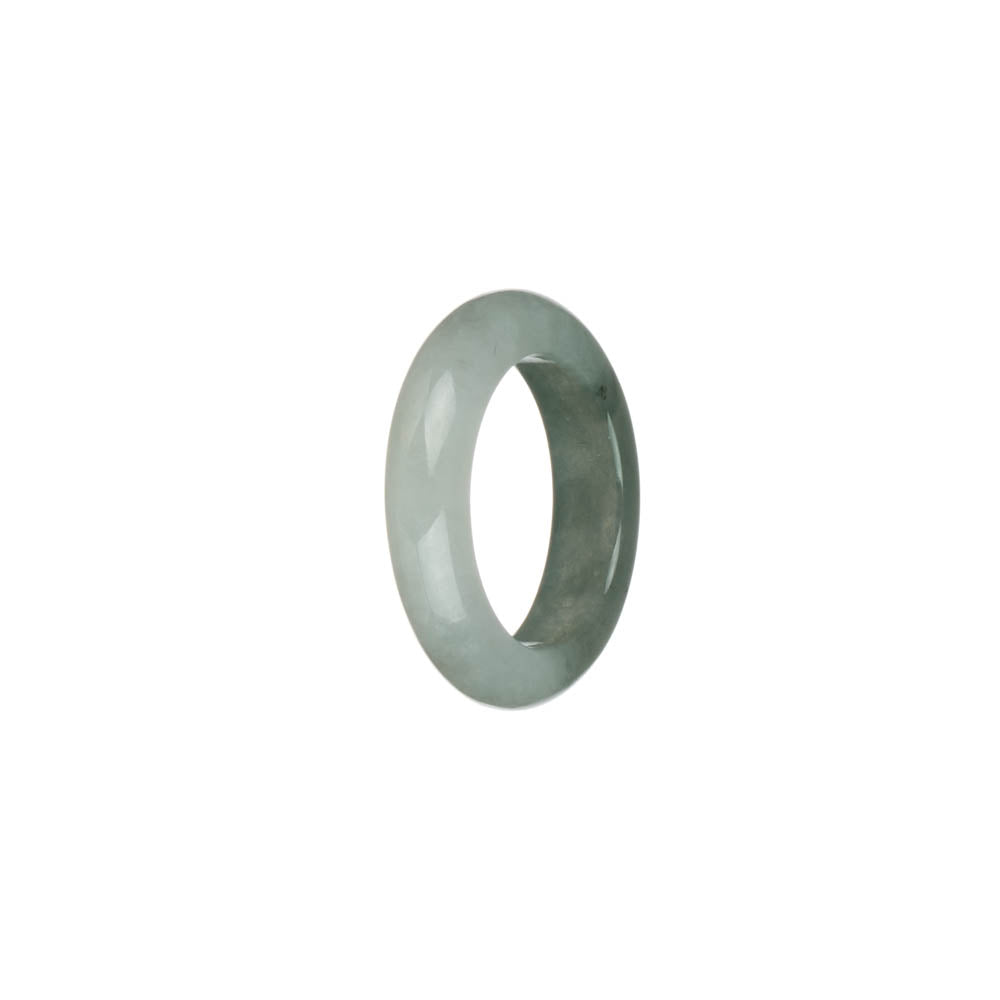 Certified Green and White Jade Ring- US 9.5