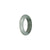 Certified Green and White Jade Ring  - US 9.5