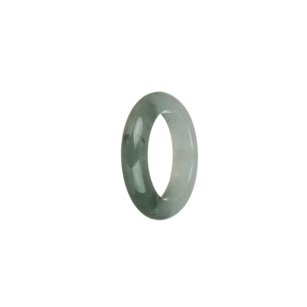 Certified Green and White Jade Ring- US 9.5