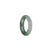 Certified Green and White Jade Ring  - US 9.5