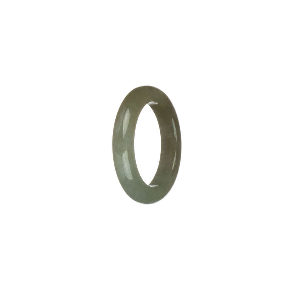 Certified Grey and Brown Burmese Jade Band - US 9.5