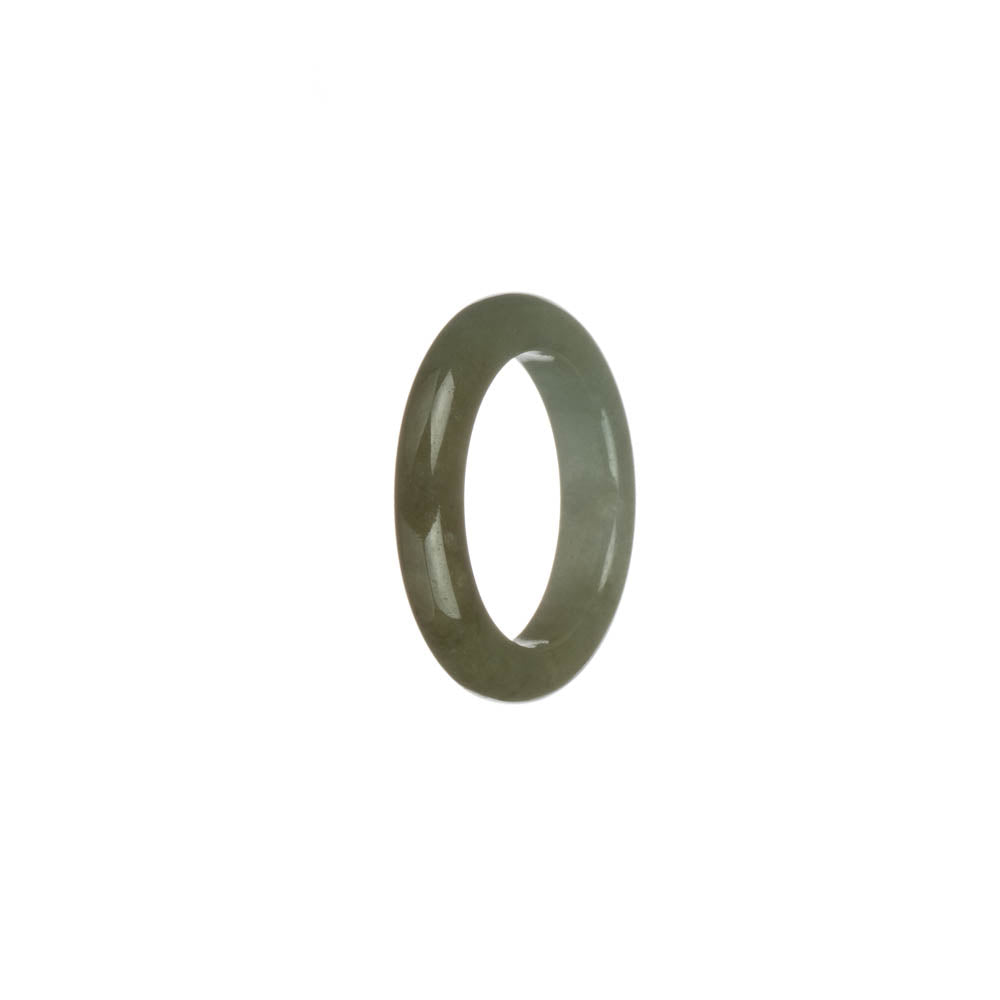 Certified Grey and Brown Burmese Jade Band - US 9.5