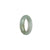 Authentic White and Pale Green with Olive Green Patch Burma Jade Ring - US 9.5