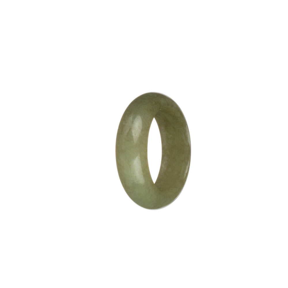 Real Olive Green Burma Jade Band - US 9.75