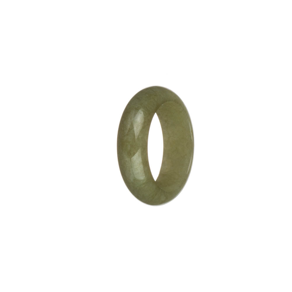 Real Olive Green Burma Jade Band - US 9.75