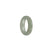 Real White and Light Grey Jade Ring  - US 9.5