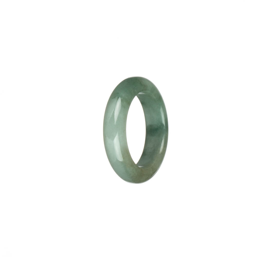 Real Grey and Pale Green with Green Patterns Jade Band - US 9.5