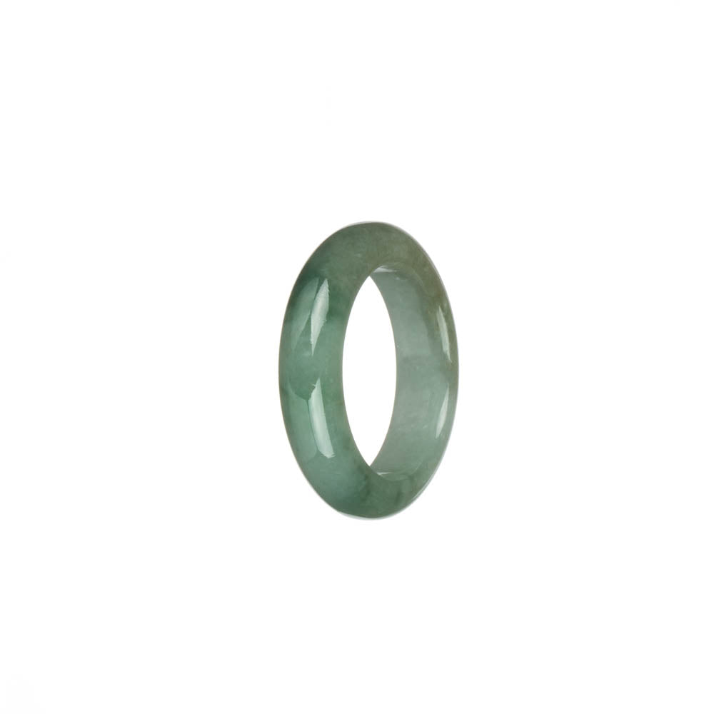 Real Grey and Pale Green with Green Patterns Jade Band - US 9.5
