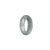 Real Light Grey with Grey Spots and Light Green Patch Jade Band - US 9.5