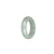Authentic White with Pale Green Jadeite Jade Band - US 9.5