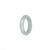 Certified White Burma Jade Ring  - US 9.75