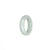 Genuine White with Pale Green Burma Jade Ring - US 9.5