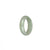 Real Pale Green and White Jade Ring - US 9.75