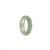 Real Pale Green and White Jade Ring - US 9.75