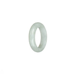 Certified White Burmese Jade Ring - US 9.5