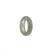 Real Light Grey Burma Jade Ring  - US 9.5