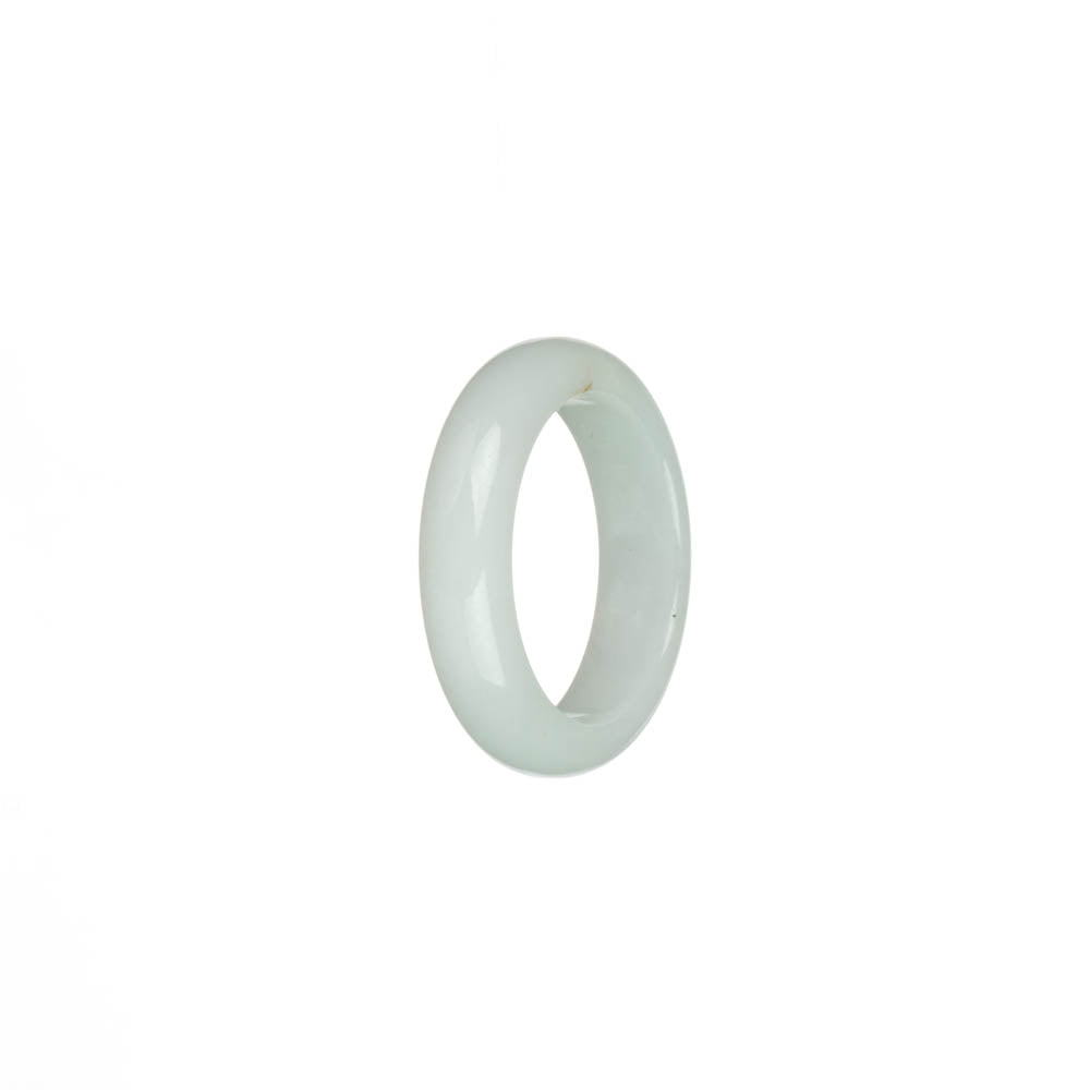 Authentic White Burmese Jade Ring- US 9.5