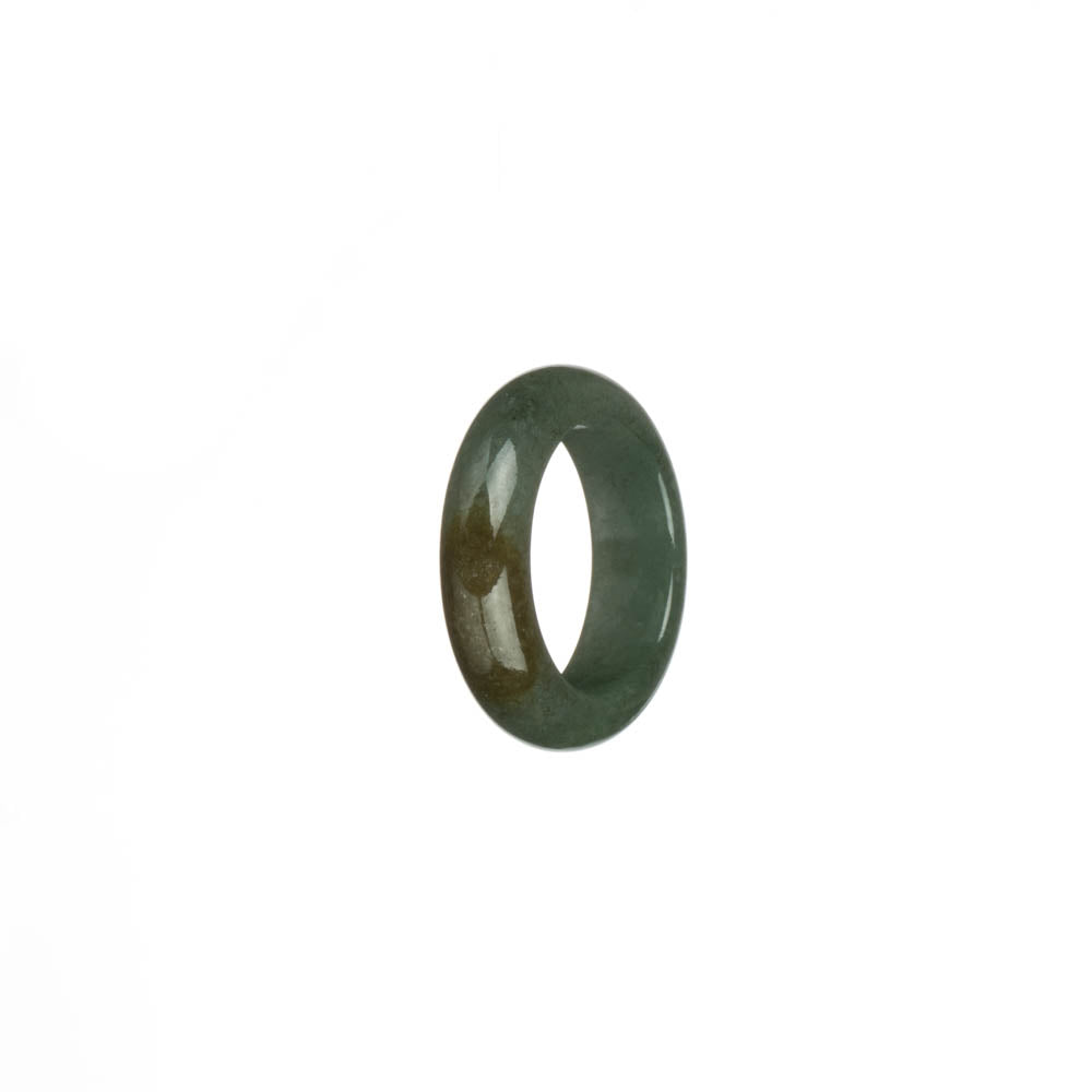 Authentic Green with Brown Patch Jade Band - US 6