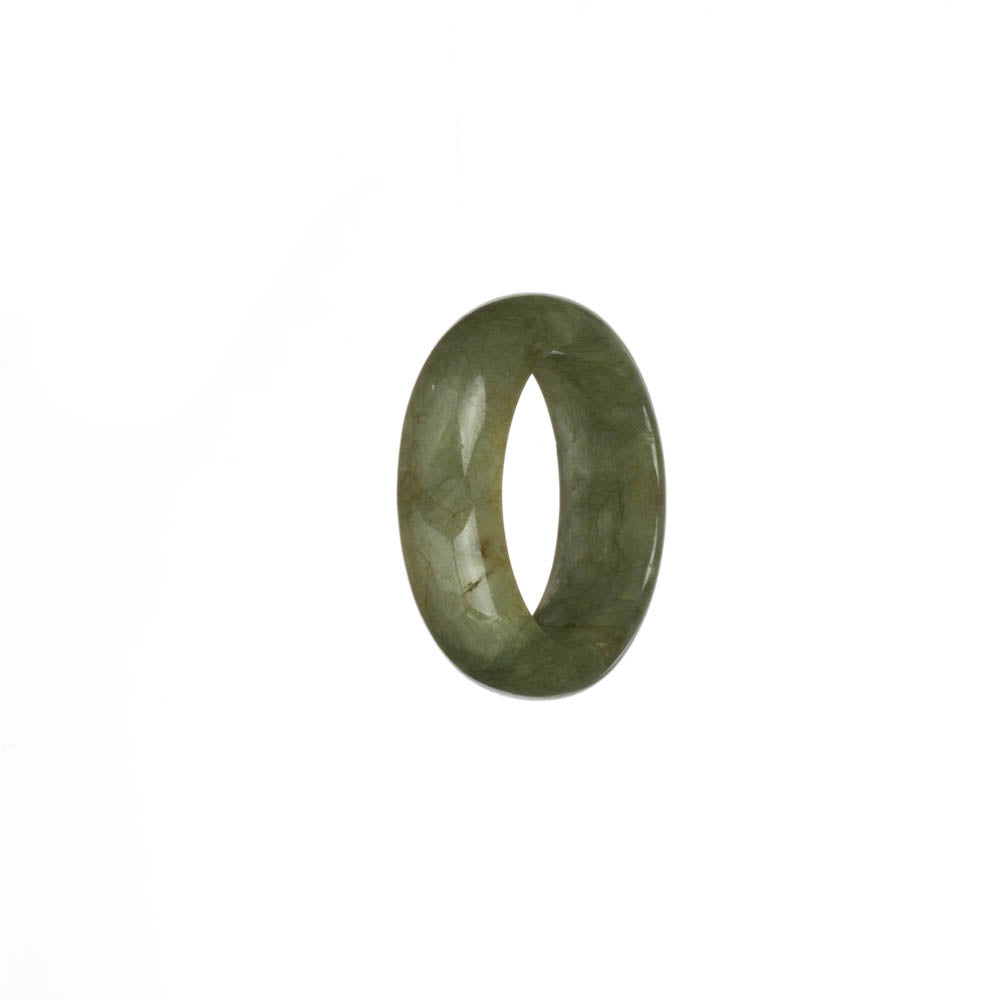 Authentic Olive Green Jadeite Jade Band - US 10