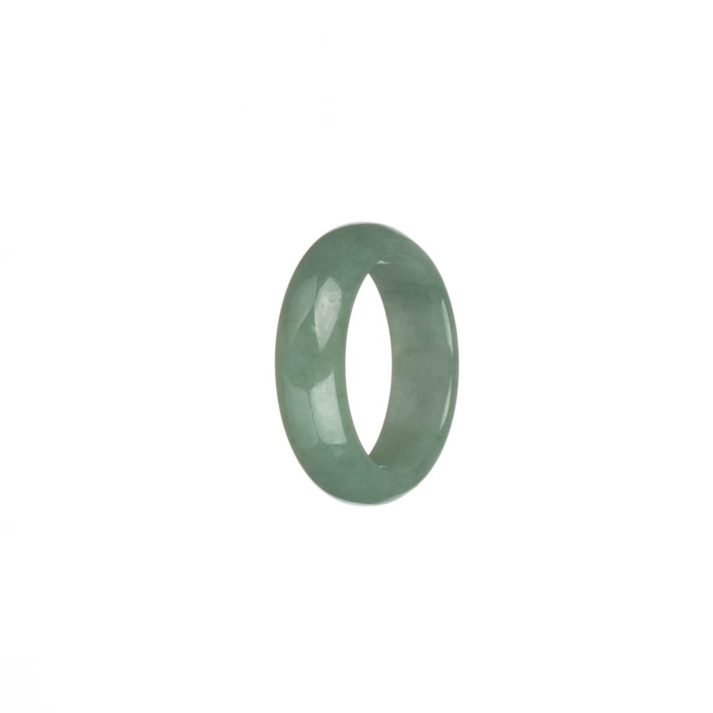 Genuine Light Green Jadeite Jade Band - US 9.5