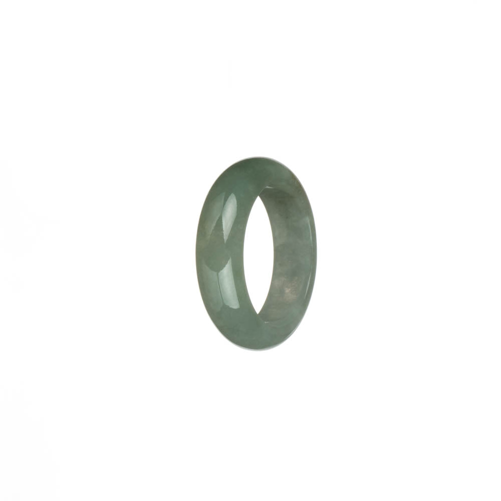 Authentic Light Green and Pale Green with Brown Patch Jade Band - US 8.25