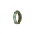 Certified Pale Green and Brown Burma Jade Band - US 9.5