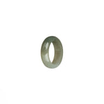Real Brownish White with Green and Light Brown Burmese Jade Ring- US 4.5