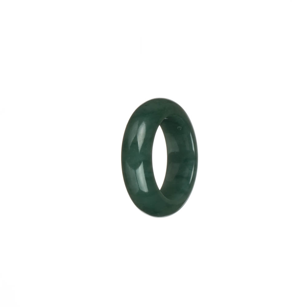 Real Deep Green Burmese Jade Ring - US 7.25