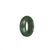 Real Green Burmese Jade Ring  - US 9.25