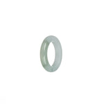 Certified White with Pale Green Jadeite Jade Ring - US 5.75