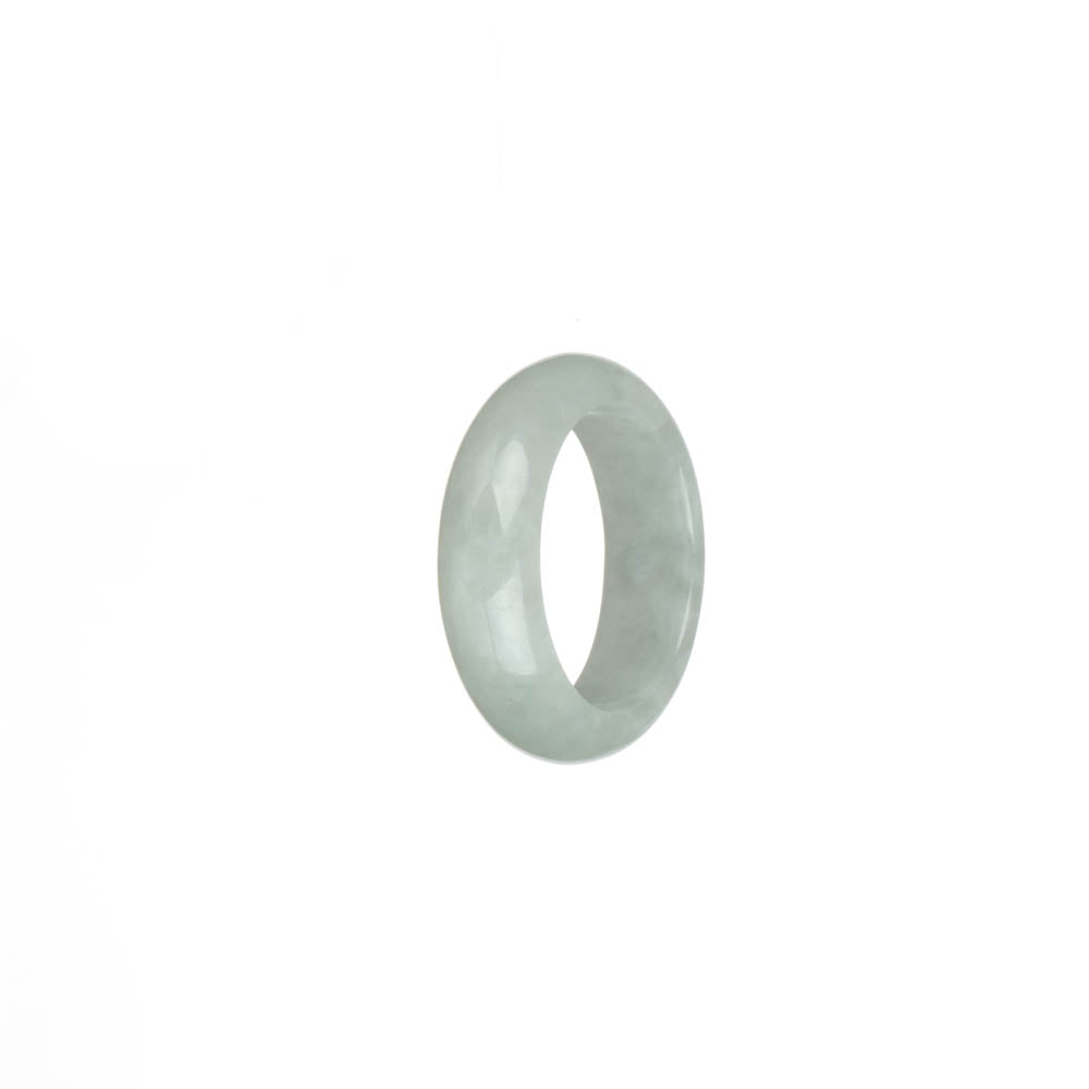 Genuine White Burma Jade Ring- US 8