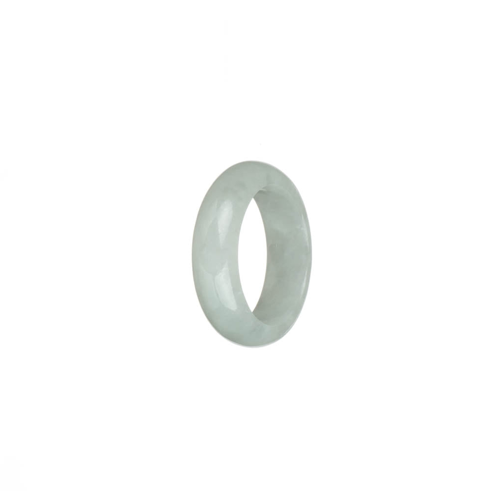 Genuine White Burma Jade Ring- US 8