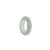 Genuine White Burma Jade Ring  - US 8