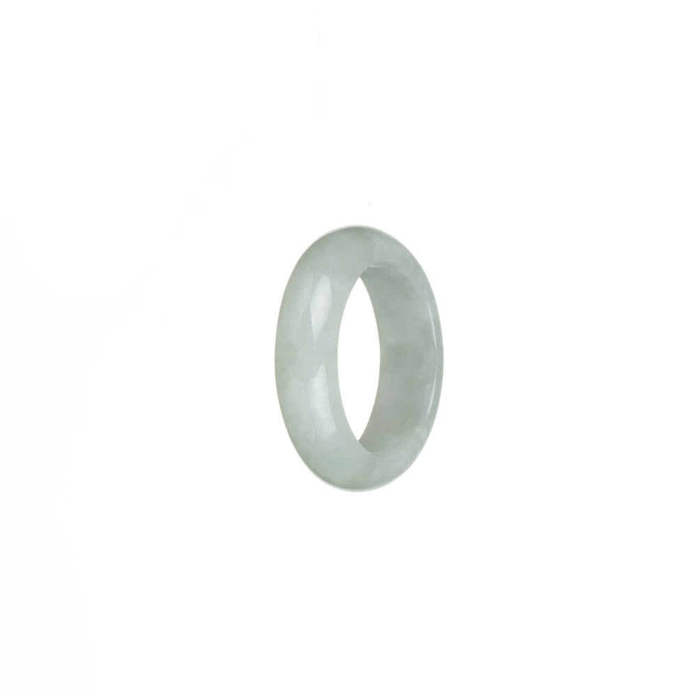 Genuine White Burma Jade Ring- US 8