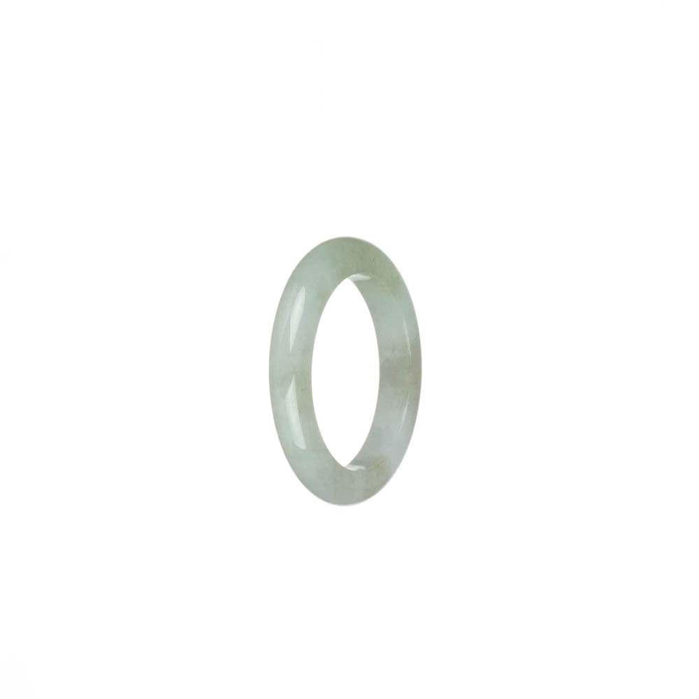 Genuine White with Pale Green Jade Ring- US 8.25