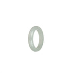Certified White Burma Jade Ring - US 7