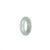 Genuine White with Pale Green Jadeite Jade Band - US 7