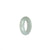 Genuine White with Pale Green Jadeite Jade Band - US 7