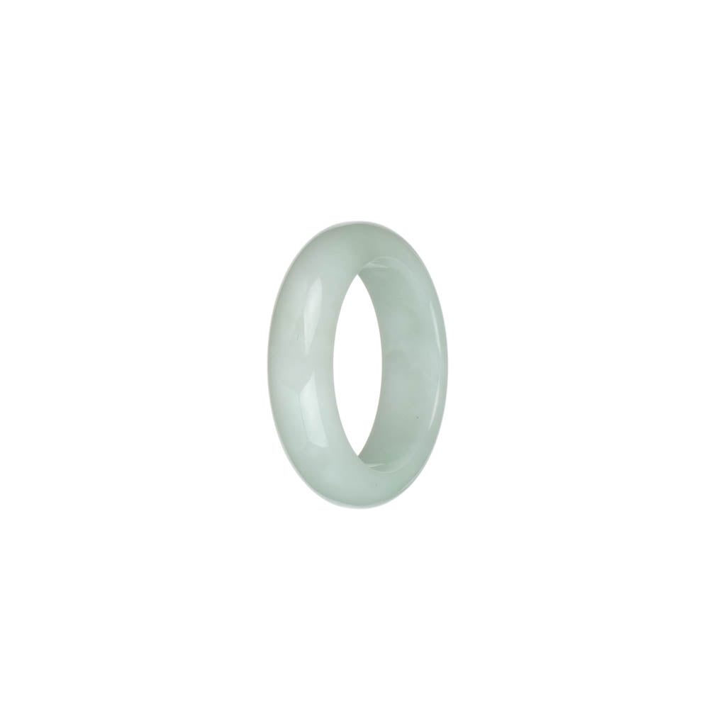 Real White Burma Jade Ring- US 9.5