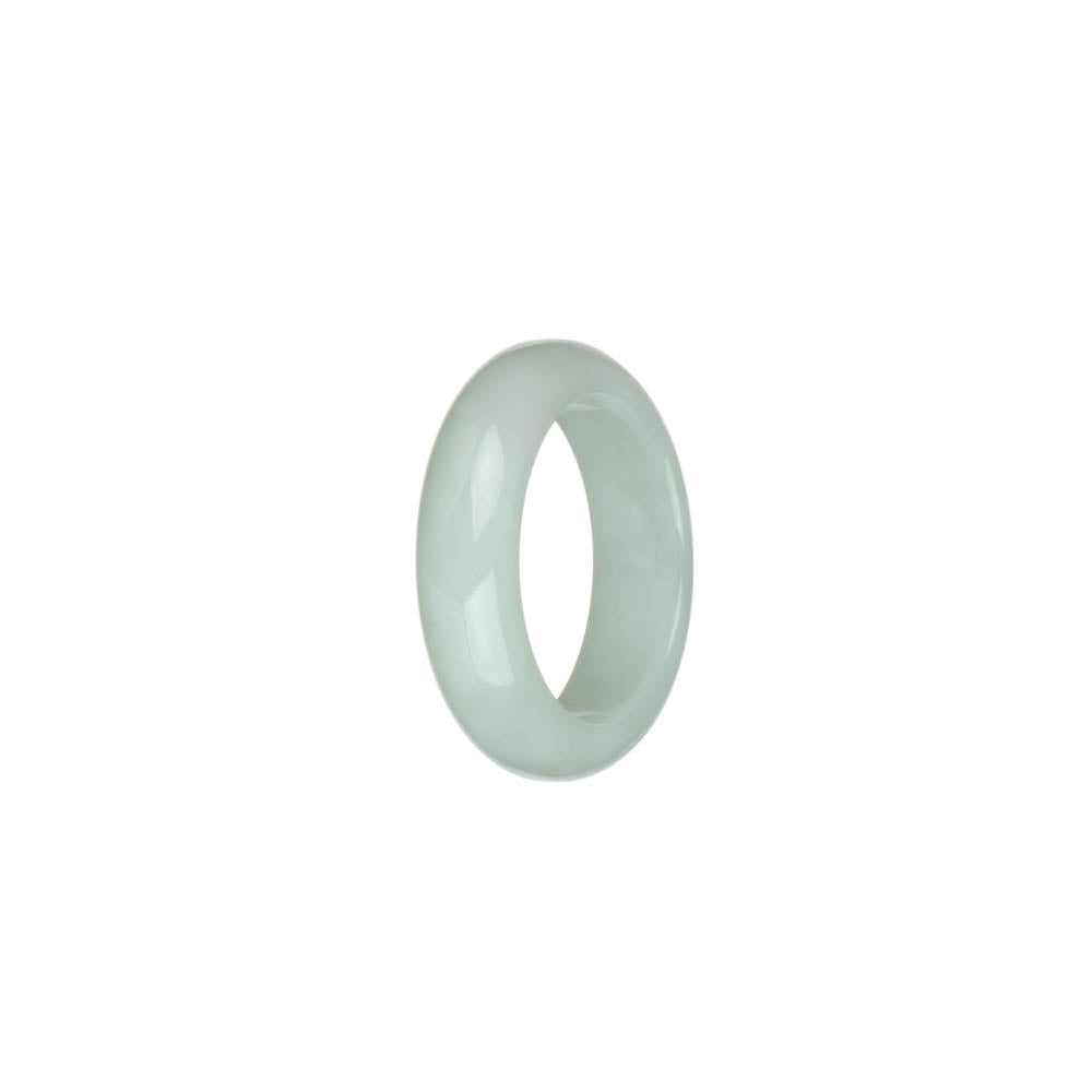 Real White Burma Jade Ring- US 9.5