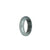 Real Grey with Black Burmese Jade Ring - US 9.5