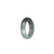 Real Grey with Black Burmese Jade Ring - US 9.5