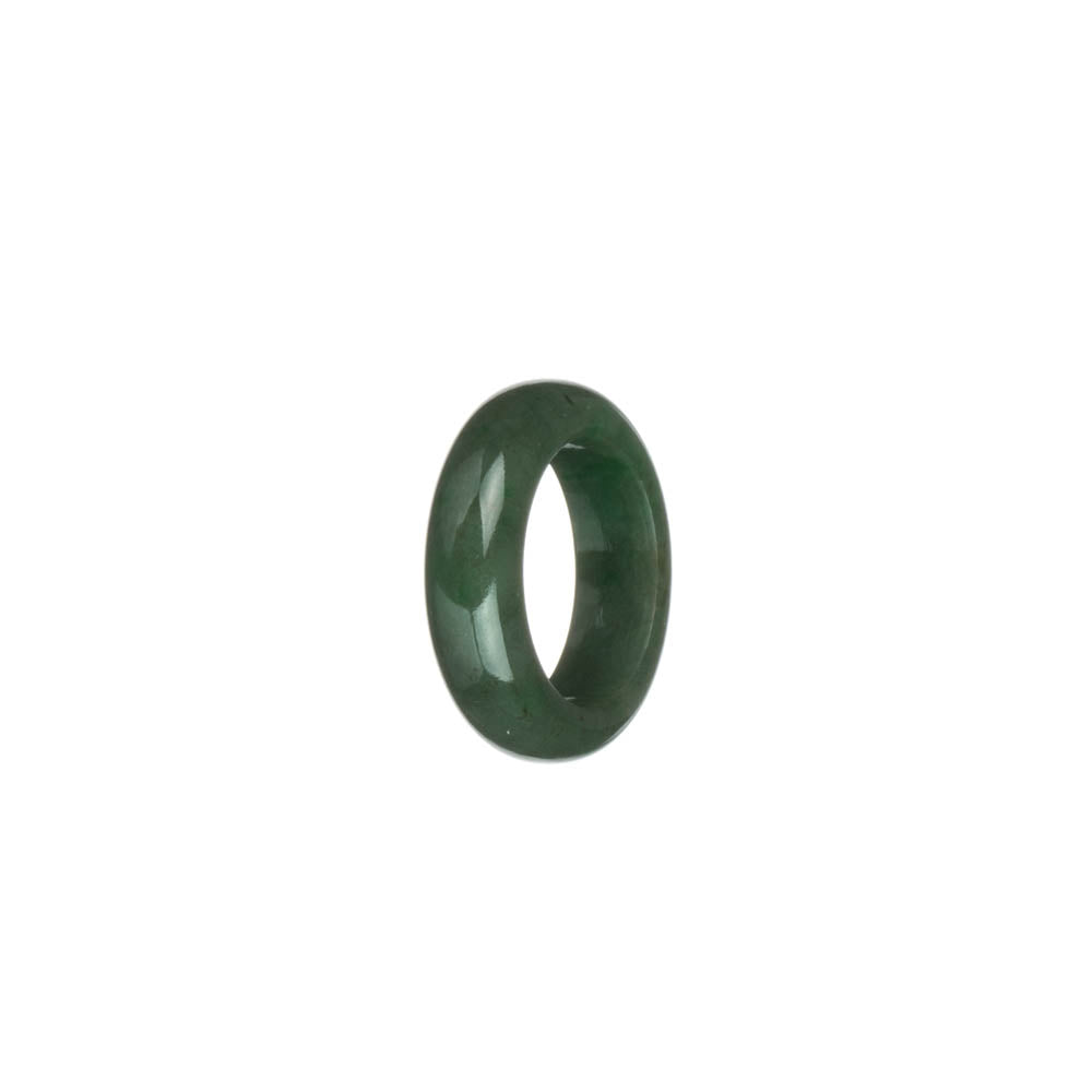 Genuine Green with Apple Green Jadeite Jade Band - US 5.5