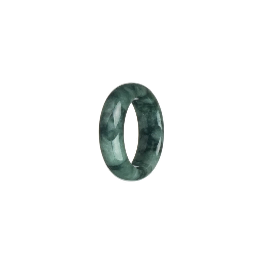 Authentic Green with Dark Green Patterns Jade Band - US 8.25